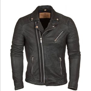 Goosecraft Biker 925 M Black Leather Jacket